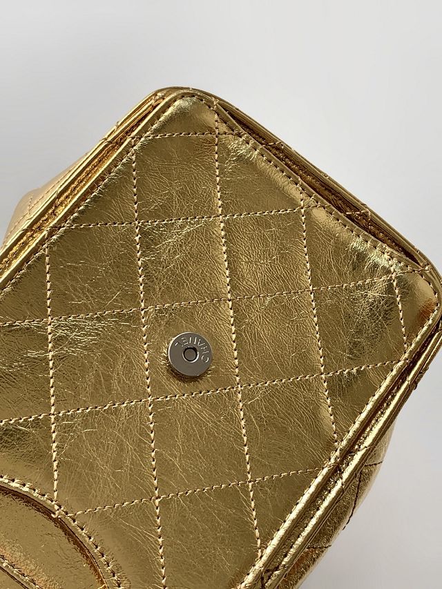 CC crinkle calfskin 25 small handbag AS5293 gold