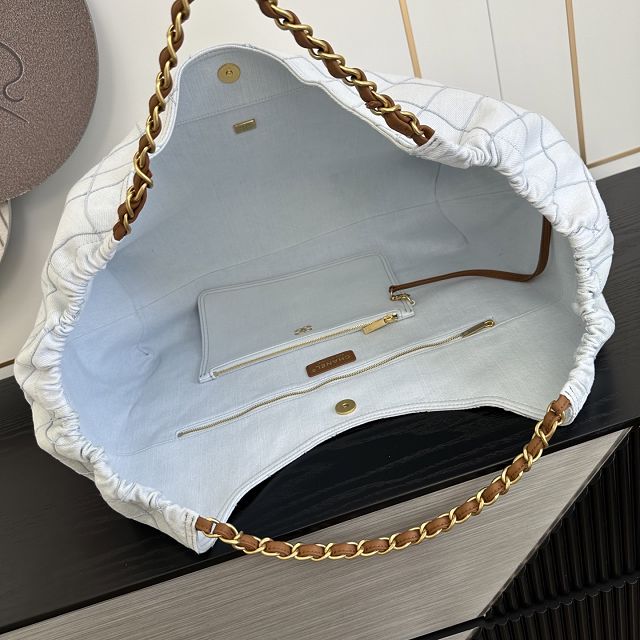 CC denim shopping bag AS6191 light blue