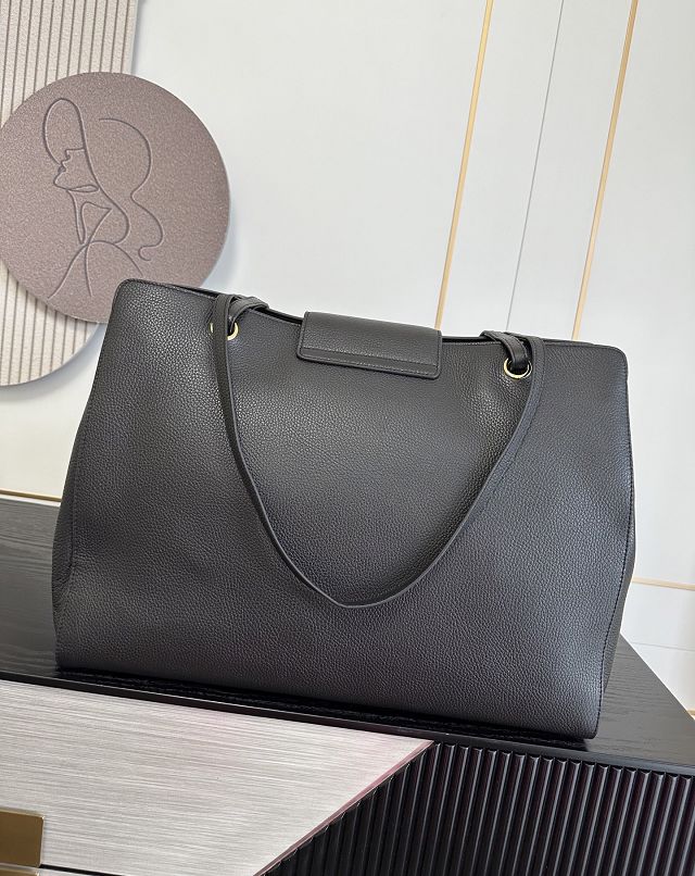 CC grained calfskin large shopping bag AS6245 black