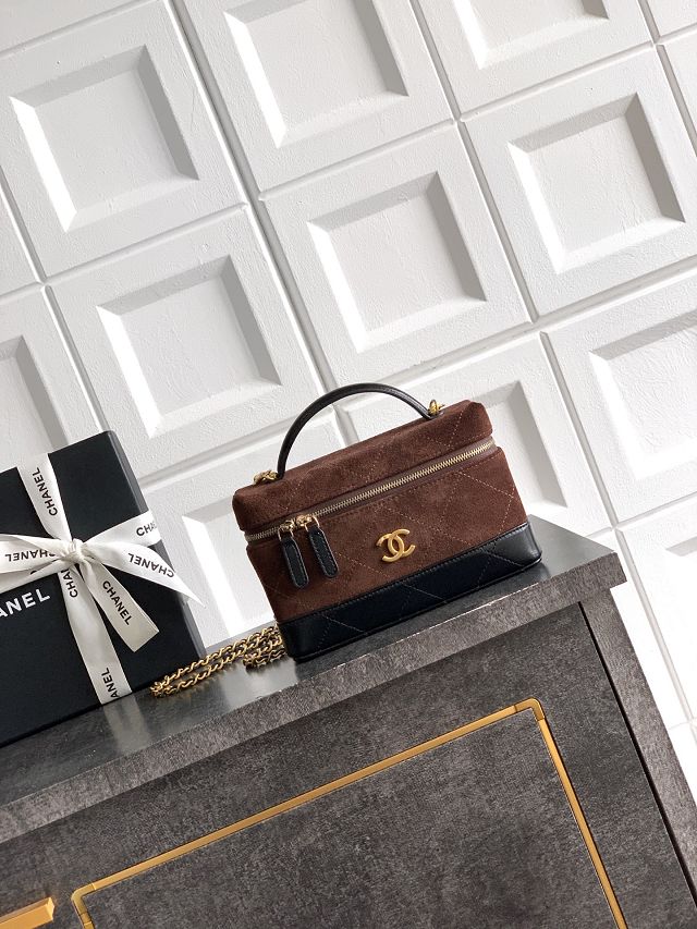 CC suede calfskin vanity case AP4483