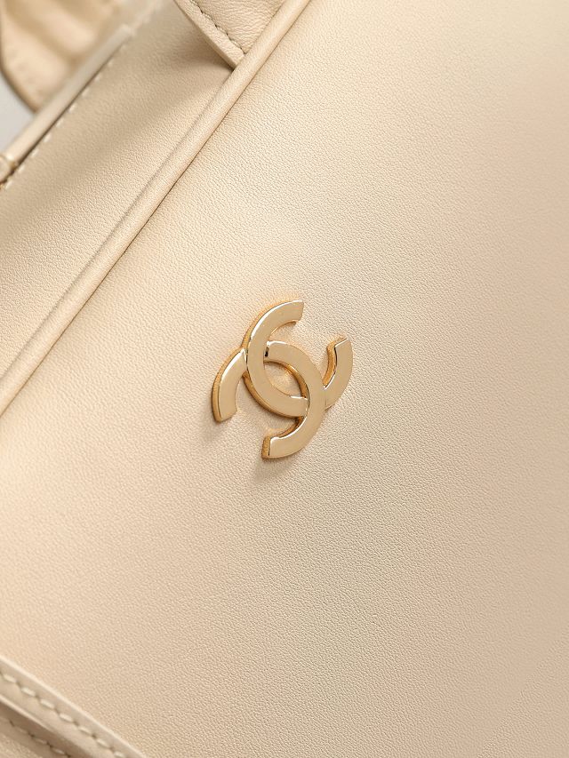 CC calfskin large bowling bag AS6580 beige