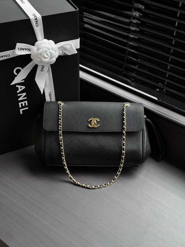 CC grained calfskin small tote bag AS6427 black