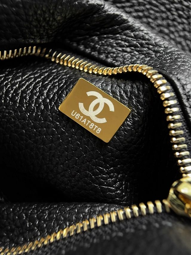 CC grained calfskin small tote bag AS6427 black