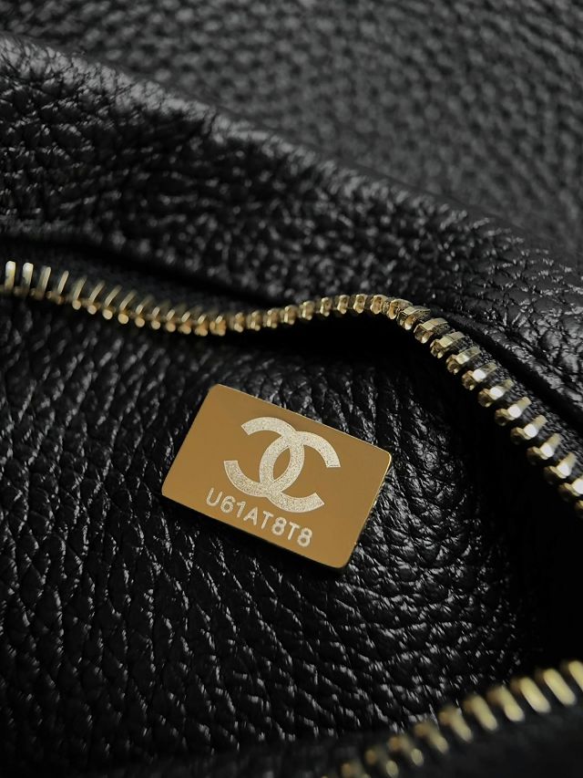 CC suede calfskin small tote bag AS6427 black&beige