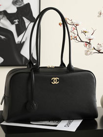 CC calfskin large bowling bag AS6211 black