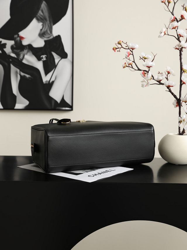 CC calfskin large bowling bag AS6211 black