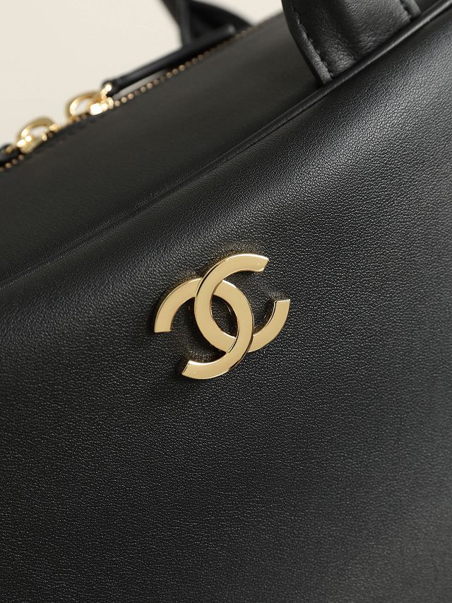 CC calfskin large bowling bag AS6211 black
