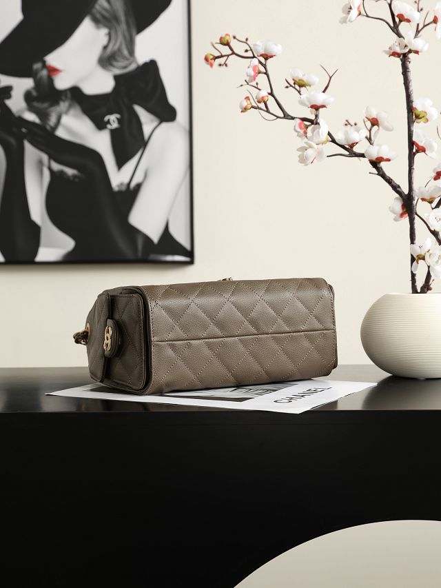 CC grained calfskin 25 mini handbag AS5631 dark khaki