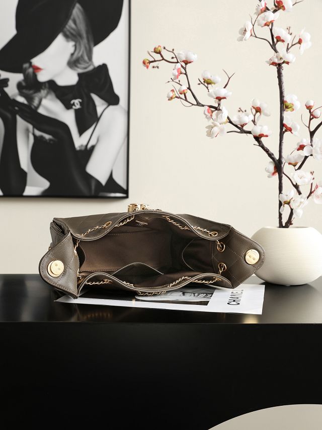 CC grained calfskin 25 mini handbag AS5631 dark khaki