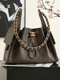 CC grained calfskin 25 small handbag AS5293 dark khaki