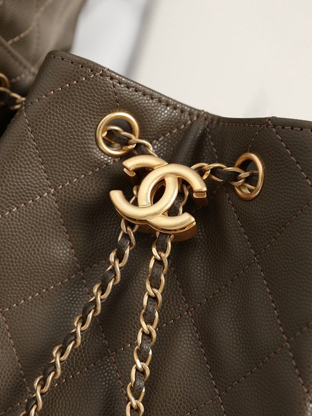 CC grained calfskin 25 small handbag AS5293 dark khaki