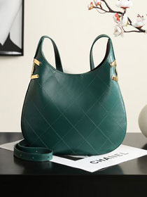 CC lambskin small hobo handbag AS6602 green