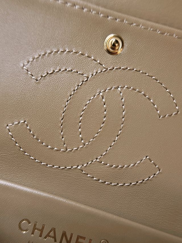 CC suede calfskin mini flap bag AS6626 light brown
