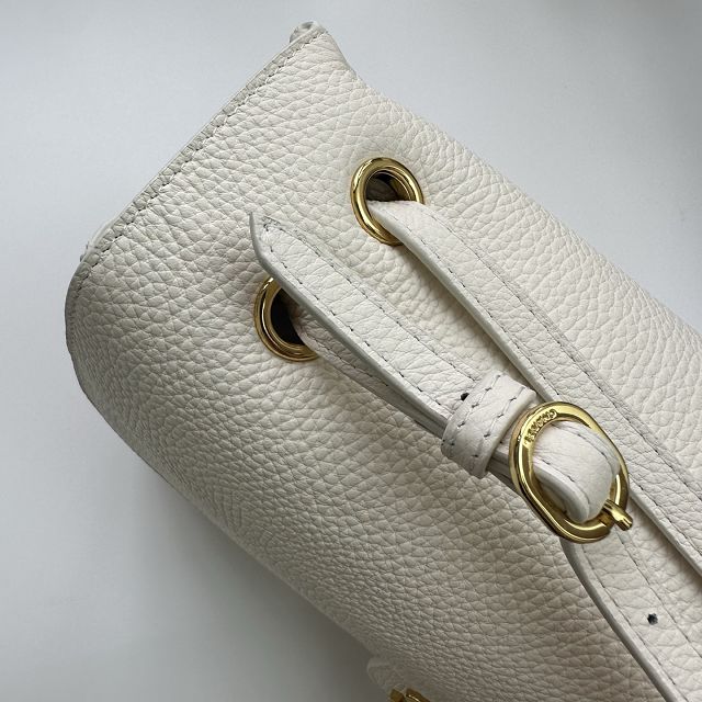 CC grained calfskin maxi flap bag AS6231 white