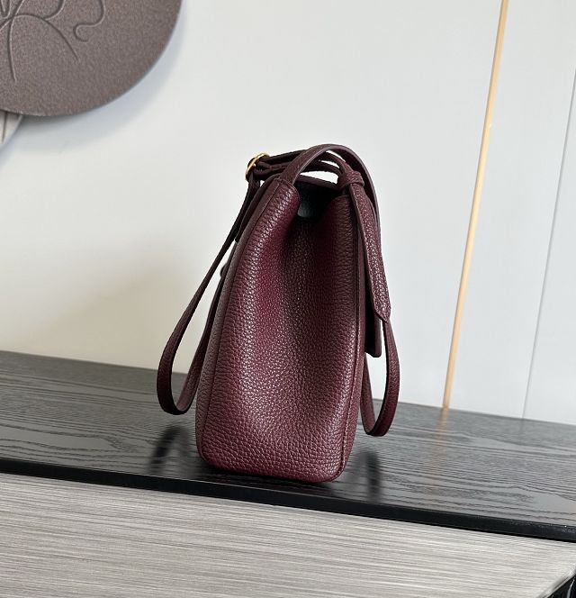 CC grained calfskin maxi flap bag AS6482 bordeaux