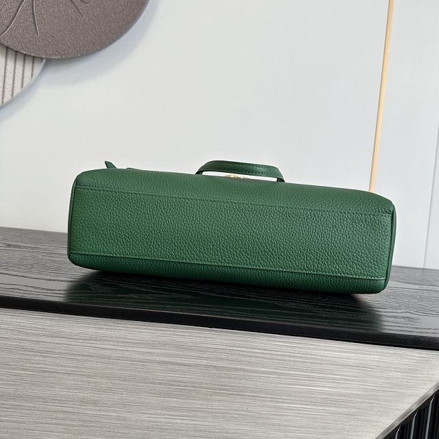 CC grained calfskin maxi flap bag AS6482 green