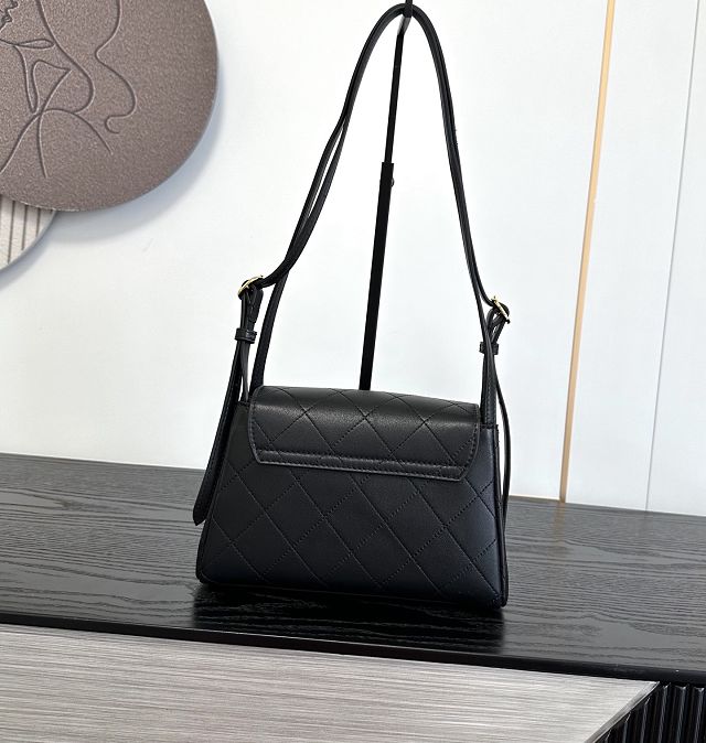 CC lambskin small flap bag AS6489 black