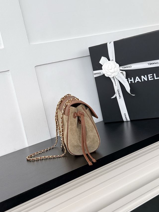 CC suede calfskin small tote bag AS6427 beige