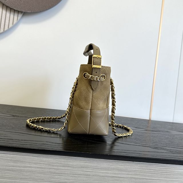 CC suede mini tote bag AS5635 khaki