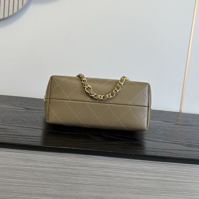 CC suede mini tote bag AS5635 khaki