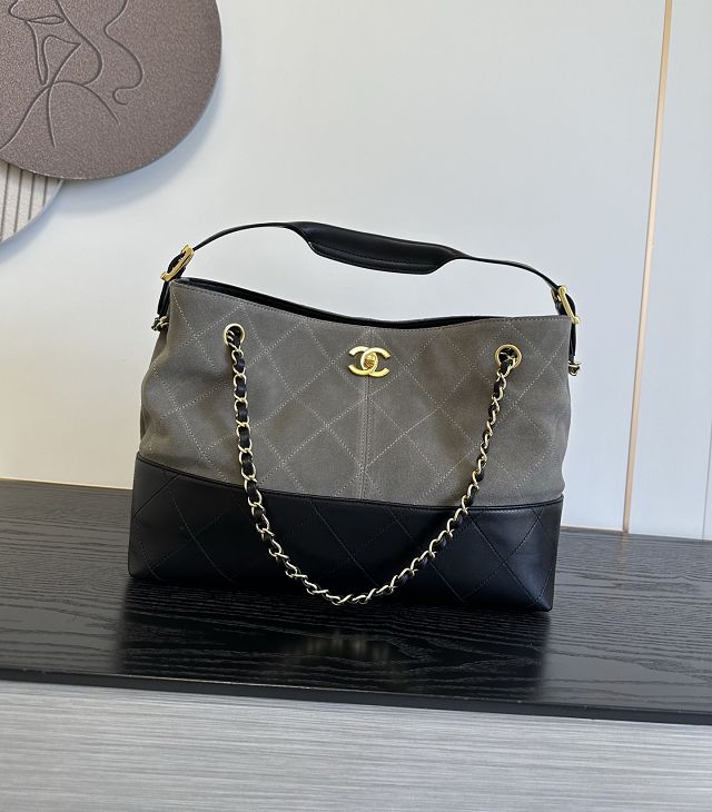 CC suede small tote bag AS5634 grey