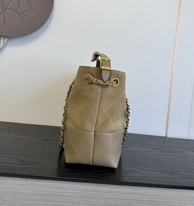 CC suede small tote bag AS5634 khaki