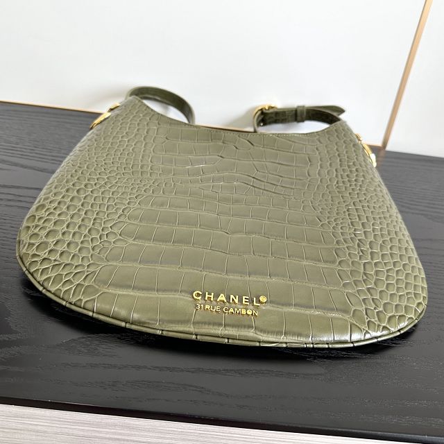 CC crocodile calfskin large  hobo handbag AS6601