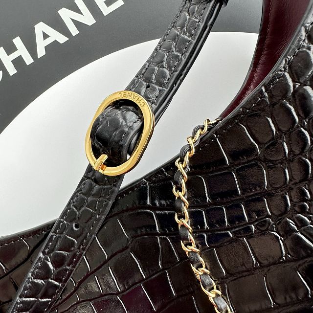 CC crocodile calfskin small hobo handbag AS6602 