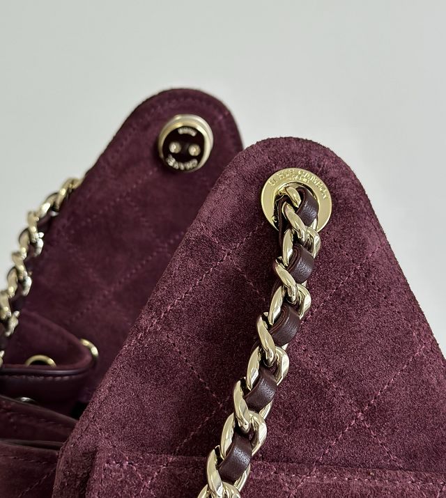 CC suede calfskin 25 small handbag AS5293 burgundy