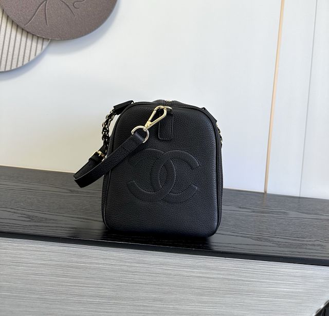 CC grained calfskin bowling bag AS6216 black