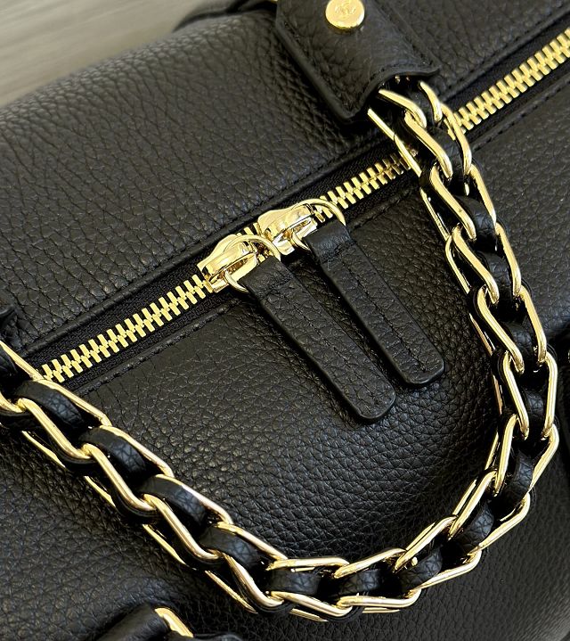 CC grained calfskin bowling bag AS6216 black