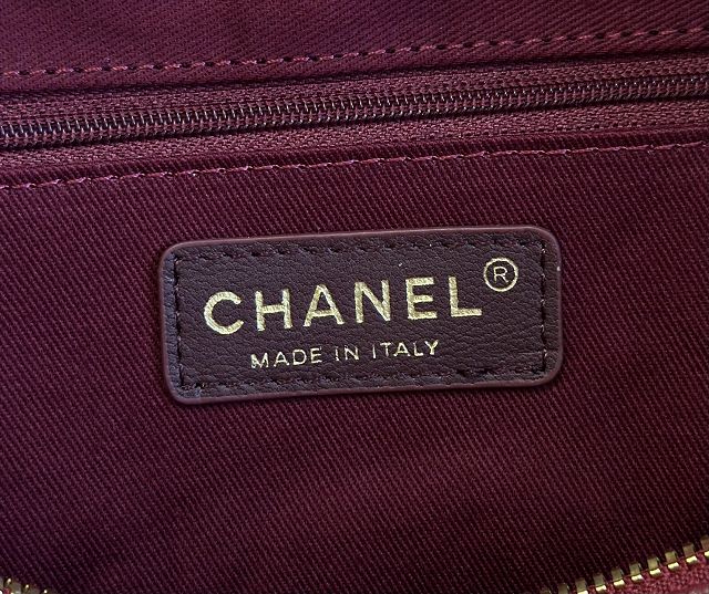 CC grained calfskin bowling bag AS6216 bordeaux