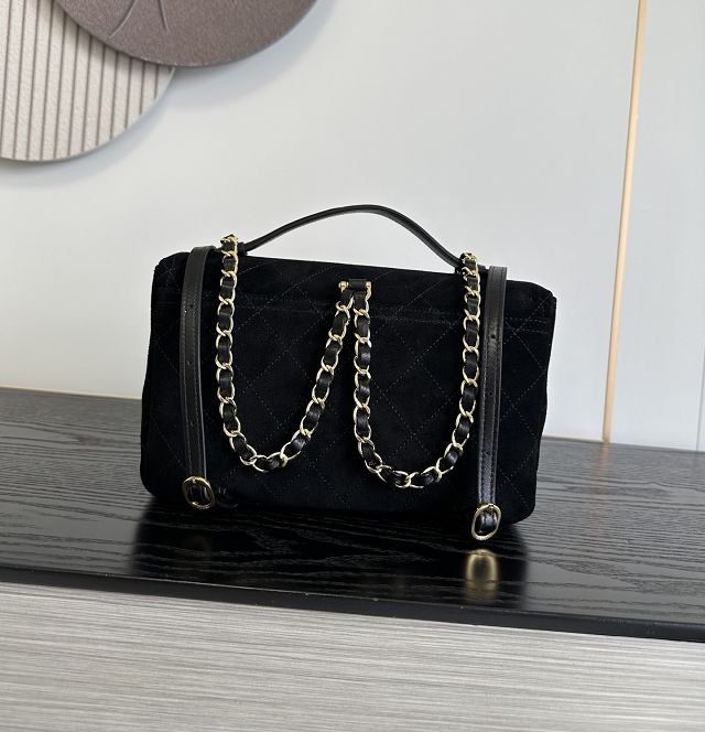 CC suede calfskin backpack AS6465 black