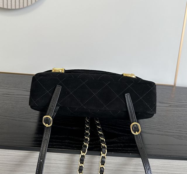 CC suede calfskin backpack AS6465 black