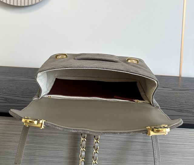 CC suede calfskin backpack AS6465 grey