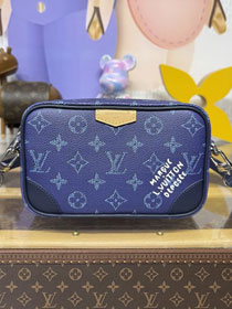 Louis vuitton original coated canvas trocadero wearable wallet M26826 blue