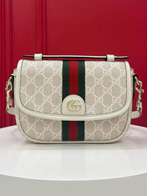 GG original fabric ophidia small top handle bag 836843 white