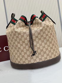 GG original canvas venice large bucket bag 875238 sand