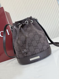 GG original canvas venice mini bucket bag 875237 dark brown