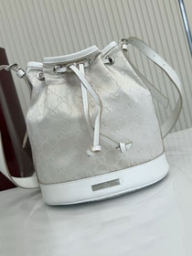 GG original canvas venice small bucket bag 875237 white