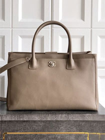 CC grained calfskin medium tote bag AS2157 light brown