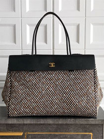 CC tweed large shopping bag AS6289 black